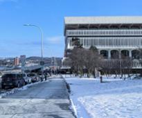 albany street in winter