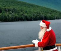 santa on a lake cruise