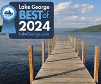 dock on lake george with 2024 best of badge