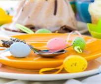 Easter themed plate setting