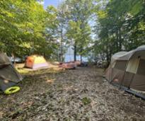 campsite near lake