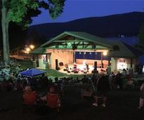 concert at dusk in shepard park amphitheatre