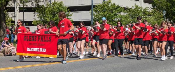 glens falls marching band in memorial day parade