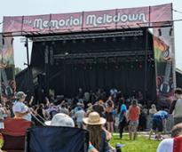 memorial meltdown outdoor concert with stage