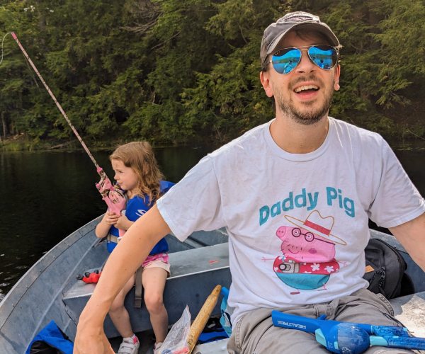 dad and daughter fishing