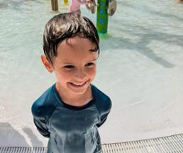 little boy at great escape's water park