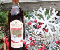 red carriage wine in the snow