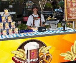 woman at an oktoberfest table