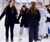 teenagers ice skating