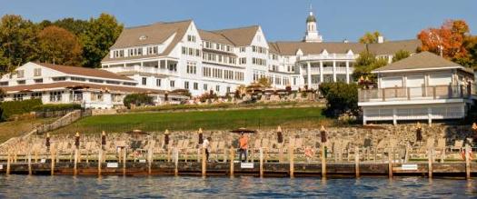 sagamore bolton landing in fall, view from water