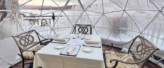 igloo dining setup