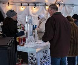 people at an ice bar