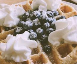 waffles and berries