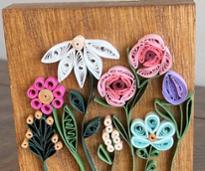 floral craft on wood