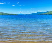 a blue lake