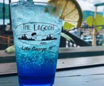 colorful blue cocktail drink