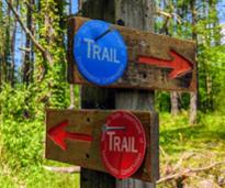 hiking trail signs