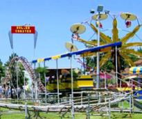 roller coaster and paratrooper ride at hoffman's playland in latham