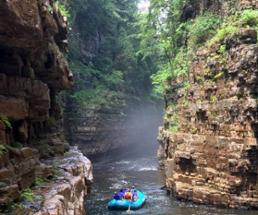 rafting a gorge