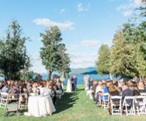 a lakeside wedding