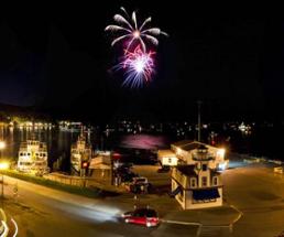 fireworks over lake george