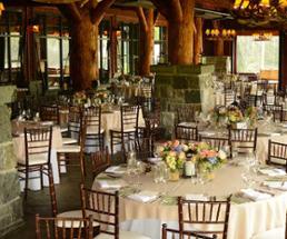 wedding reception tables