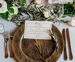 place setting for wedding