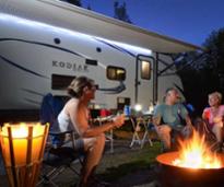 campfire by rv