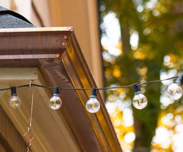 close up of roof in fall