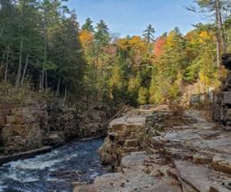 ausable chasm in the fall