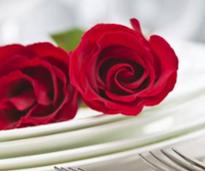 roses on plates