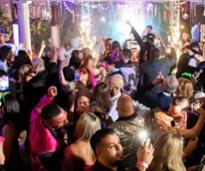 people at a NYE indoor party