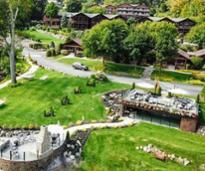aerial view of a resort