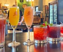 lineup of mixed drinks
