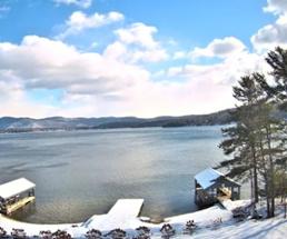 Lake George webcam view in winter