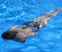 woman swimming