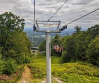 west mountain chairlift in the summer
