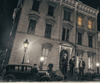 saratoga history museum at night