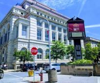 outside a historic music hall