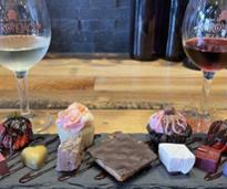 wine and dessert treats board