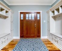 front door of a house from the inside