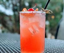 cool drink on patio