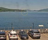 screenshot of webcam view of lake
