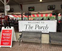 outside of the Porch venue at Saratoga Race Course