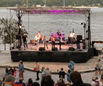 band performing on stage