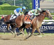 two horses racing in the travers stakes