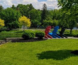 adirondack chairs by hovey pond