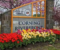 corning riverfront sign
