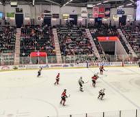 an Adirondack Thunder hockey game indoors