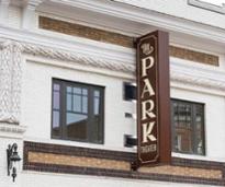 a sign on the park theater in glens falls